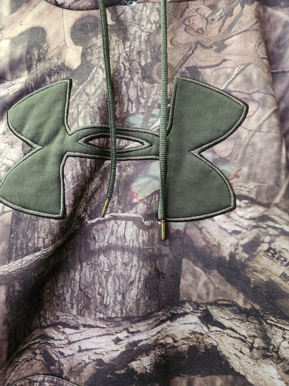 Under Armour Camo Hoodie with Olive Green Logo